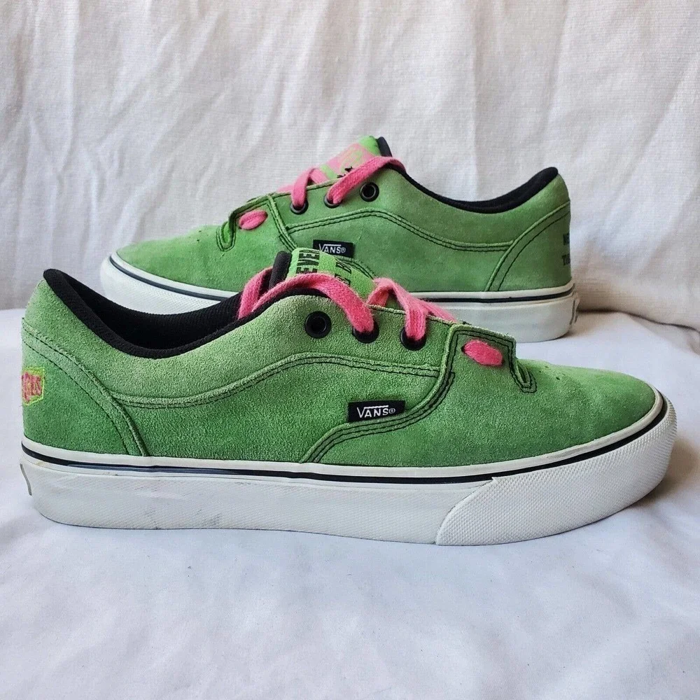 Vans x Sex Pistols Rowley Style 99s Leather Sneakers Green Mens Size 7/Women 8.5
